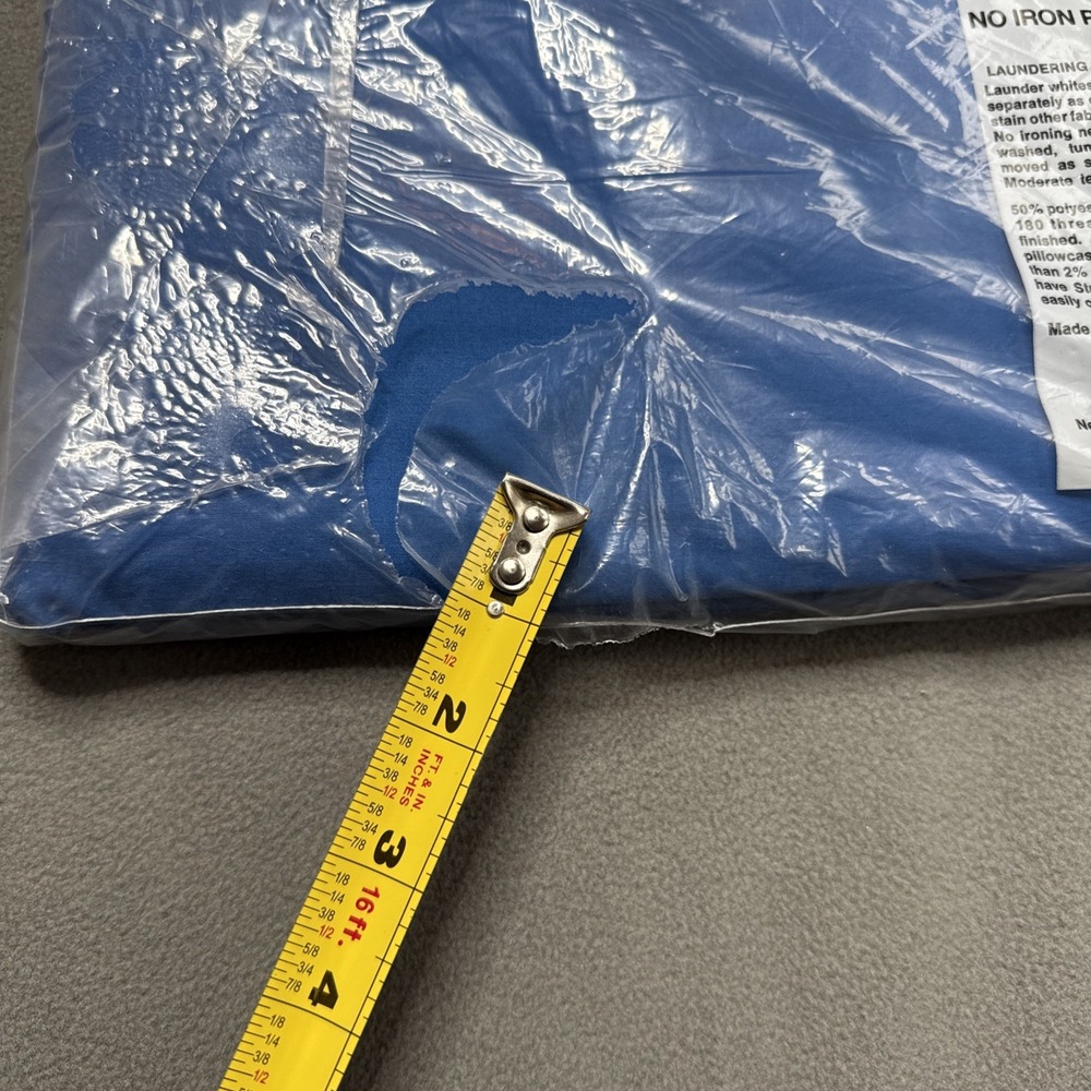 Vintage Utica Fine Arts Yves Saint Laurent Twin Fitted Sheet Blue JP Stevens YSL - Picture 5 of 5